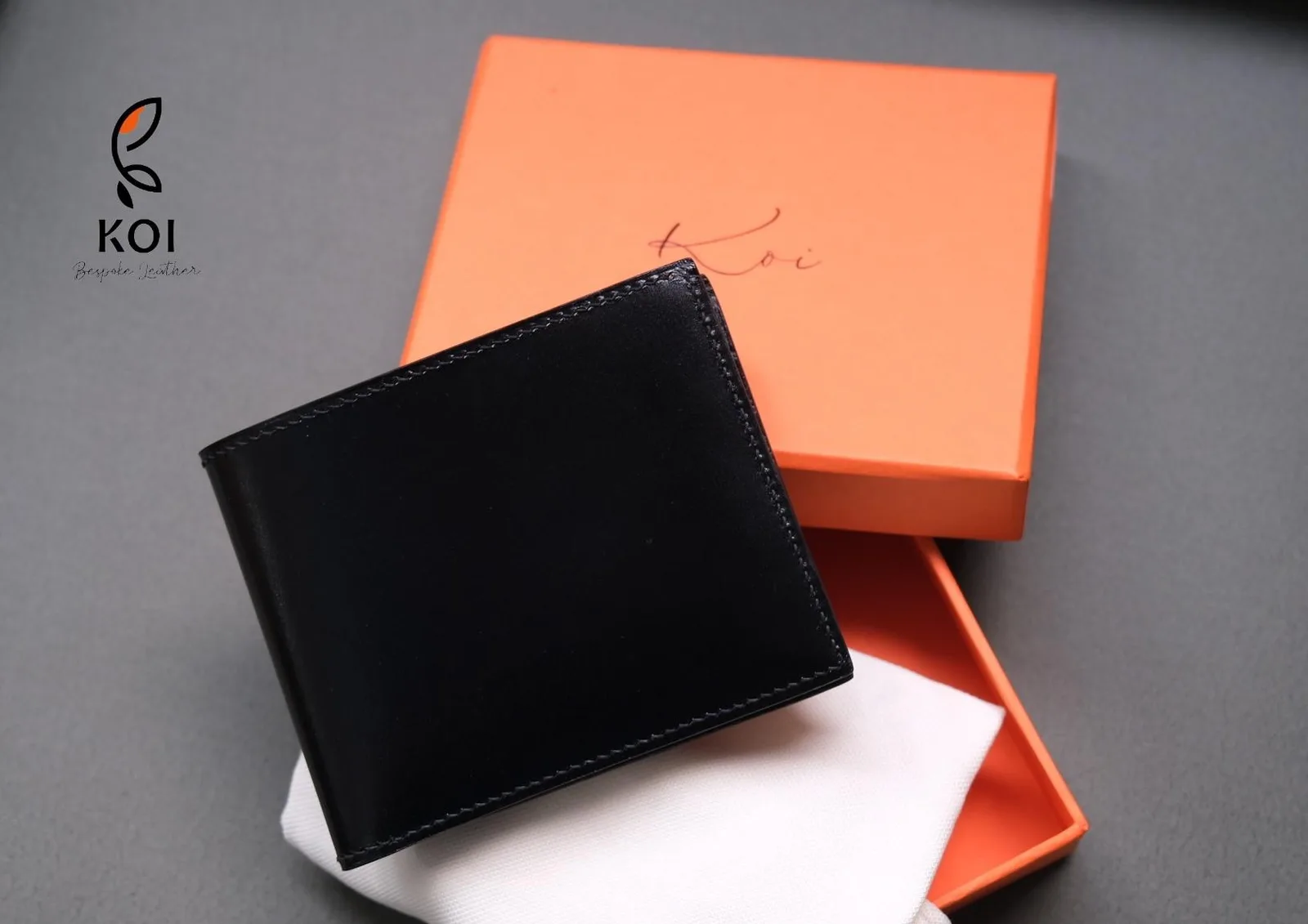 Ví Da Nam - Da Boxcalf - Black - Hình 3