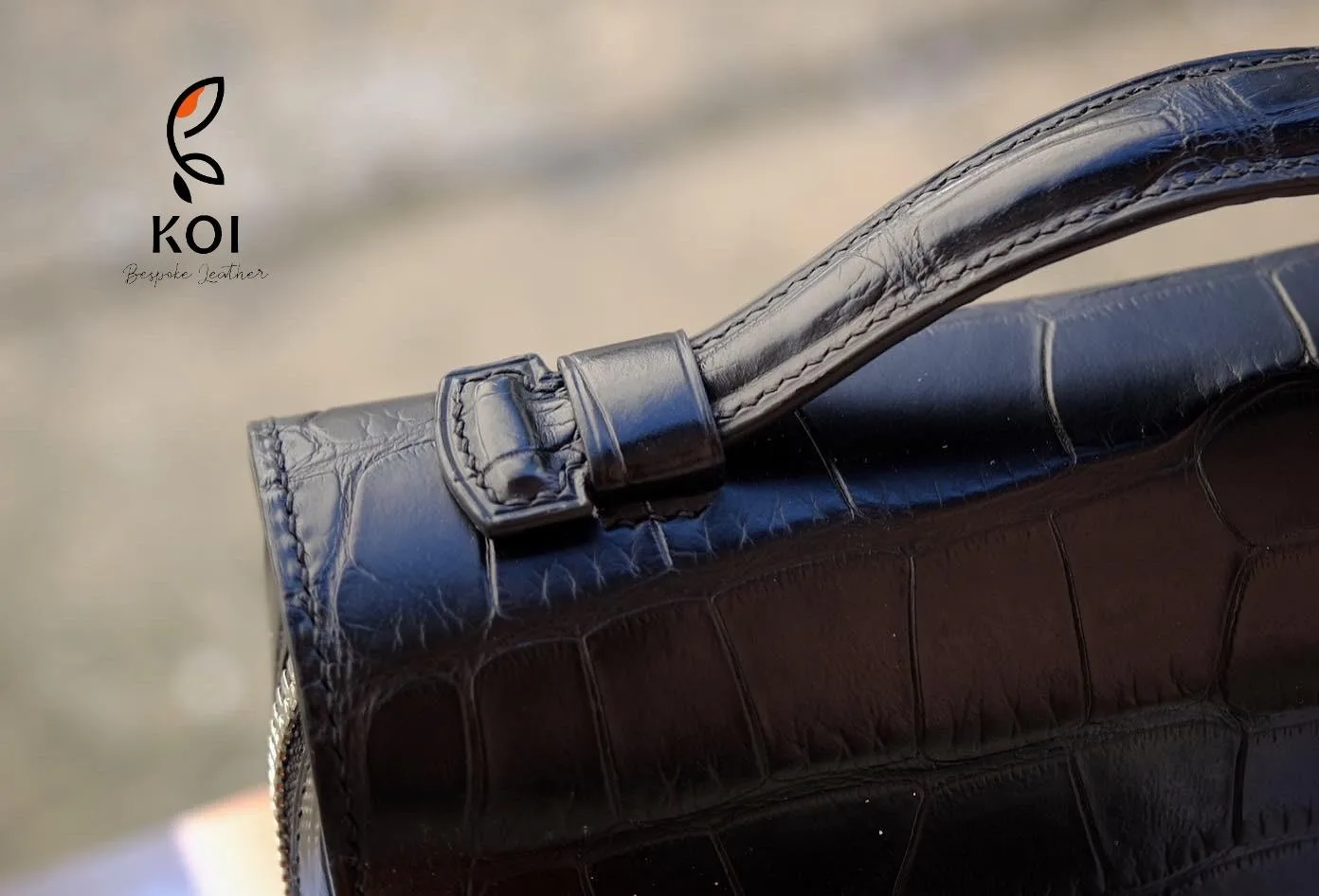 Clutch Da Nam - Alligator Henglong - Black - Hình 12