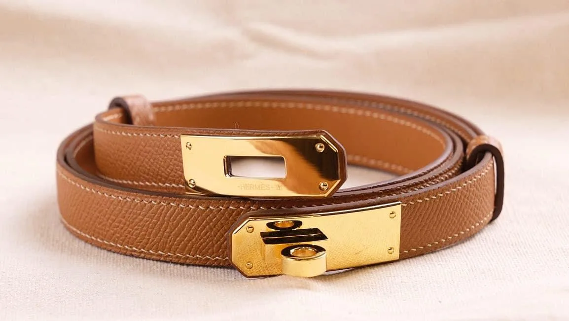 Thắt Lưng Da Nữ - Da Bê Epsom - Brown - Hình 2