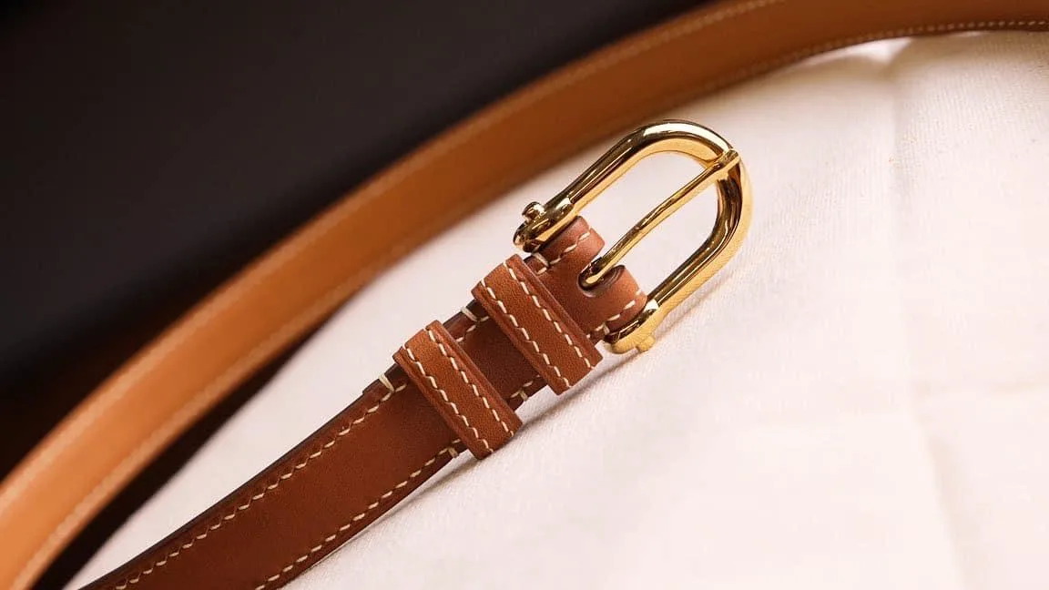 Thắt Lưng Da Nữ - Da Bê - Brown - Hình 2