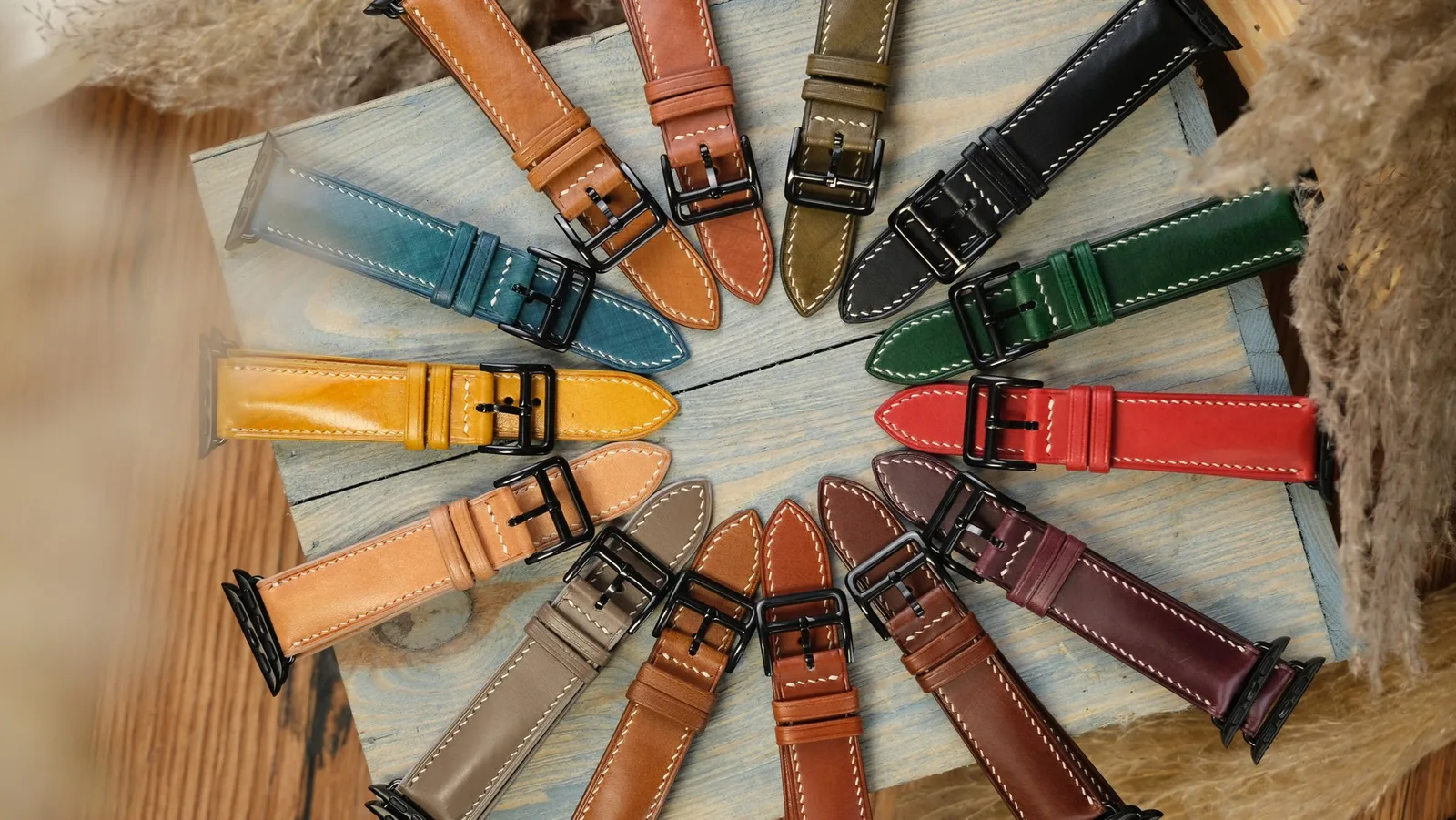 Ảnh Studio Dây đồng hồ da Buttero khâu tay cho Apple Watch - Koi Leather