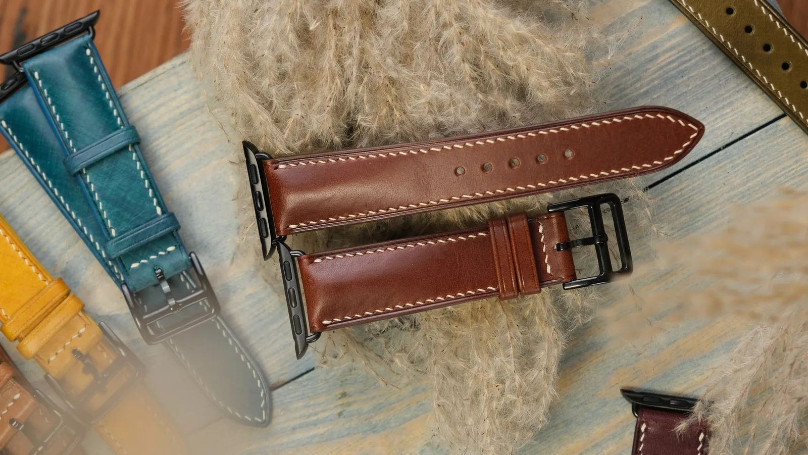 Ảnh Studio Dây đồng hồ da Buttero khâu tay cho Apple Watch - Koi Leather