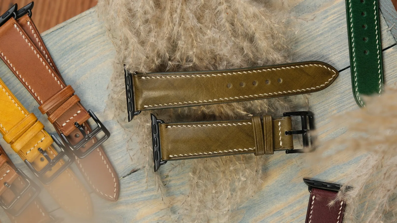 Ảnh Studio Dây đồng hồ da Buttero khâu tay cho Apple Watch - Koi Leather