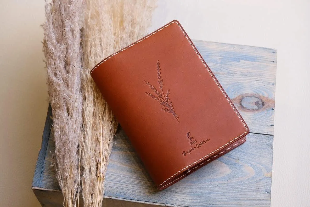 Book Cover - Da Buttero, Epsom - Brown, Orange - Hình 5