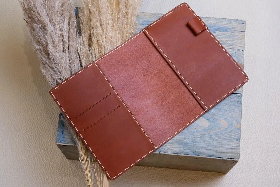 Book Cover - Da Buttero, Epsom - Brown, Orange - Hình 4