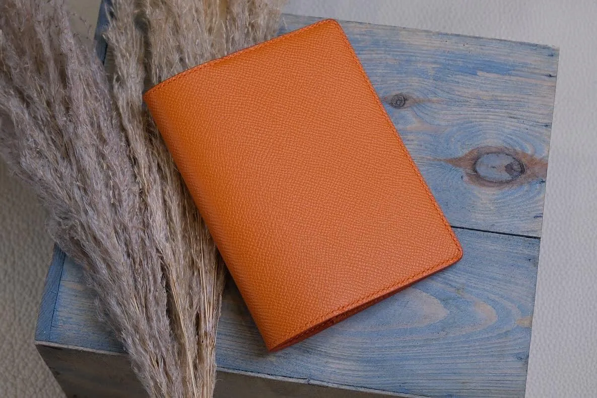 Book Cover - Da Buttero, Epsom - Brown, Orange - Hình 3