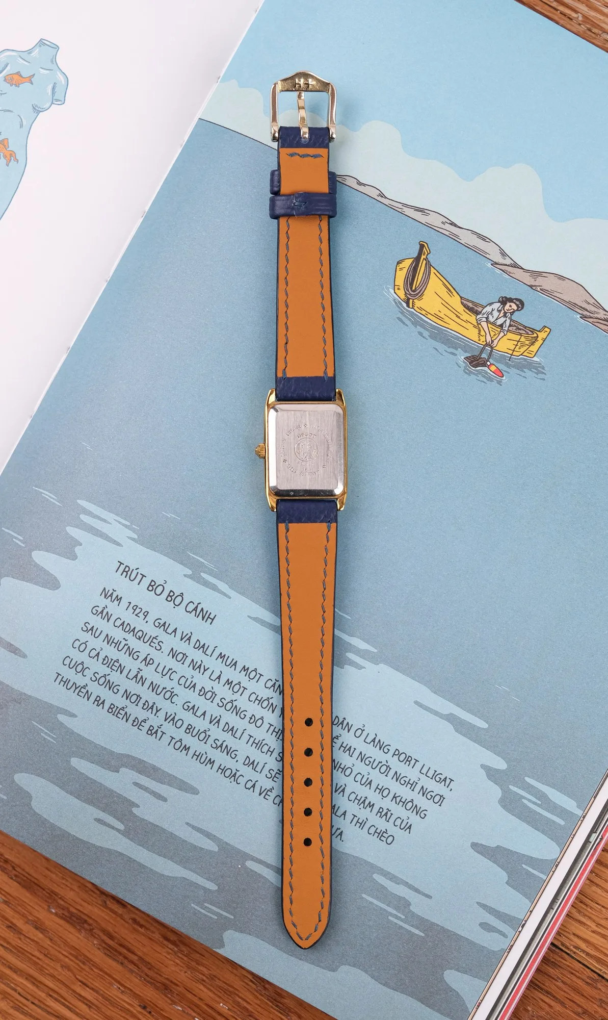 Ảnh Studio Dây đồng hồ da Epsom màu xanh dương cho Tissot - Koi Leather