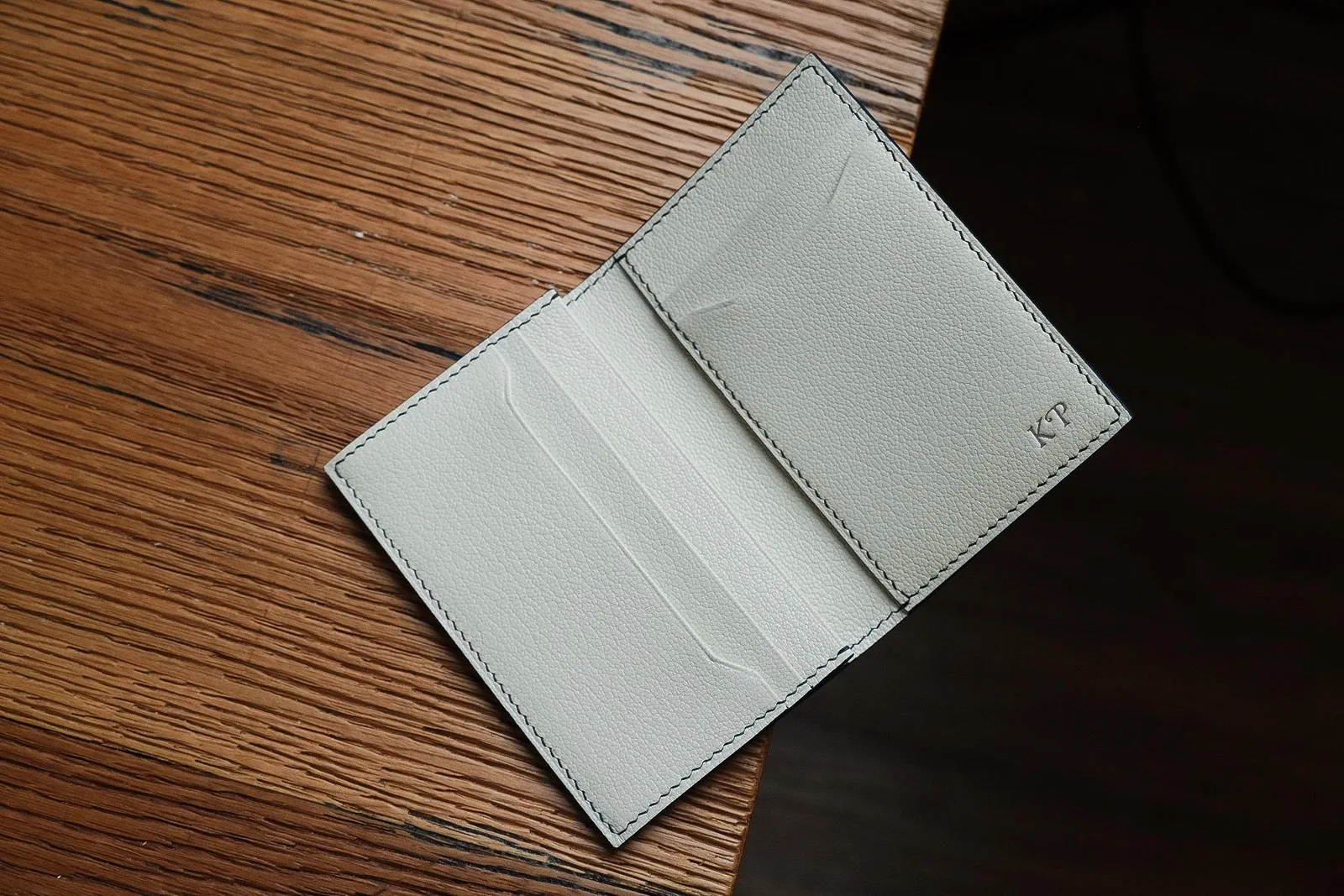 Card Holder Ví Đựng Thẻ - Da Dê Alran - Navy - Hình 2