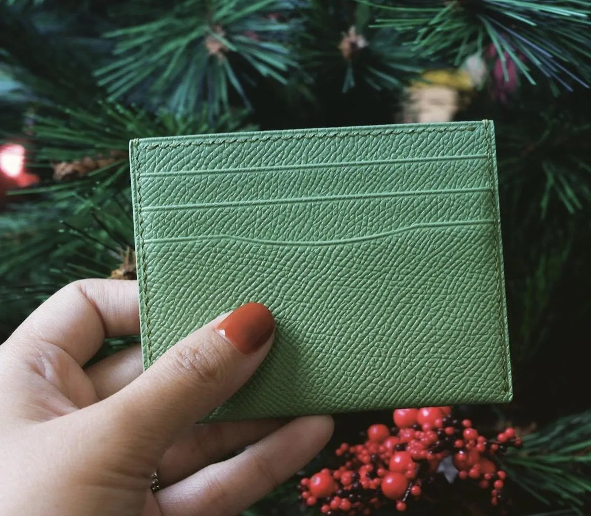 Card Holder Ví Đựng Thẻ - Da Epsom - Green - Hình 2