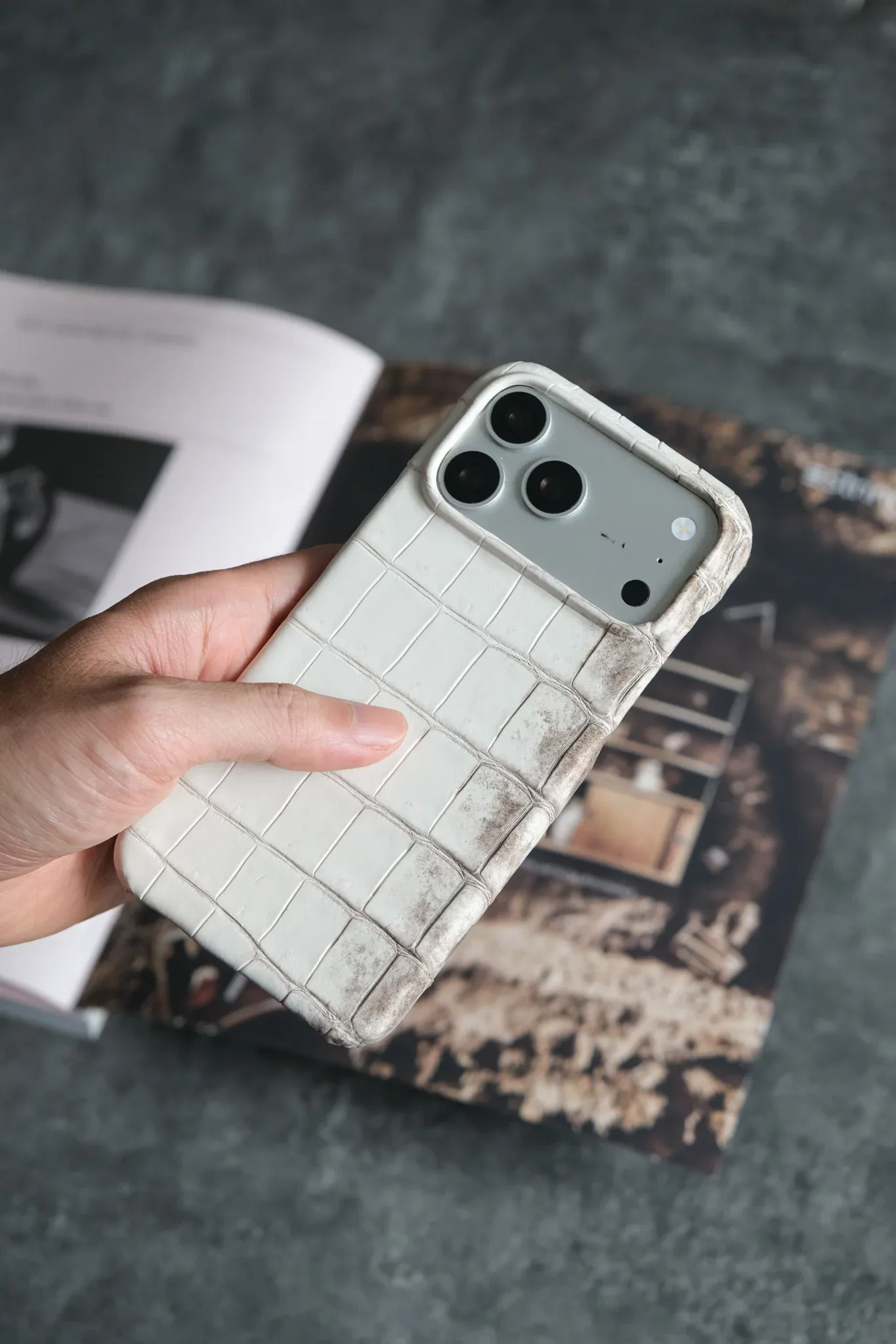 Ảnh Studio Ốp lưng iphone cá sấu Himalaya - Koi Leather