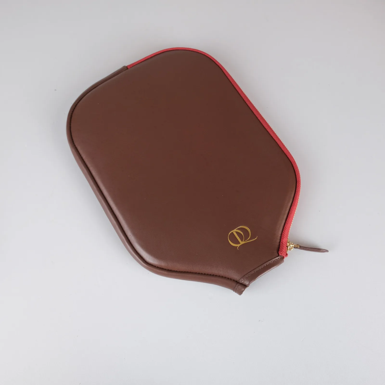 Ảnh Studio Bao vợt pickleball da Nappa màu nâu chocolate - Koi Leather