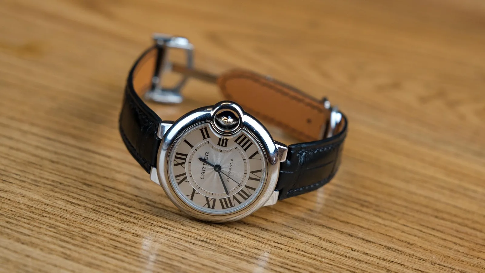 Dây Da Đồng Hồ - Da Alligator - Black - Hình 2