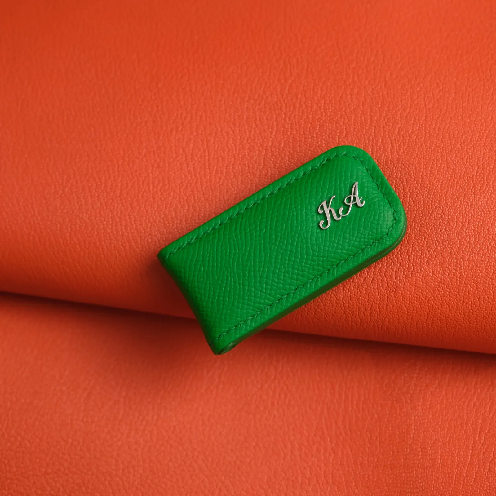 Ảnh Studio Money Clip Xanh - Koi Leather