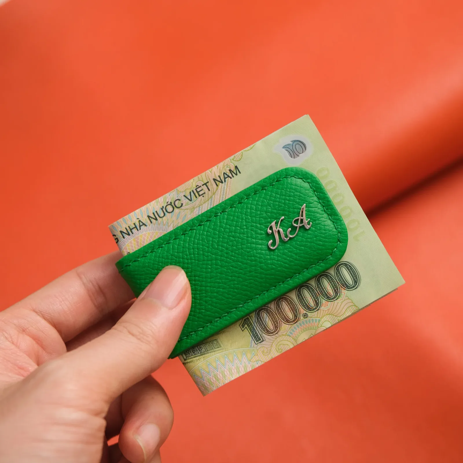 Ảnh Studio Money Clip Xanh - Koi Leather