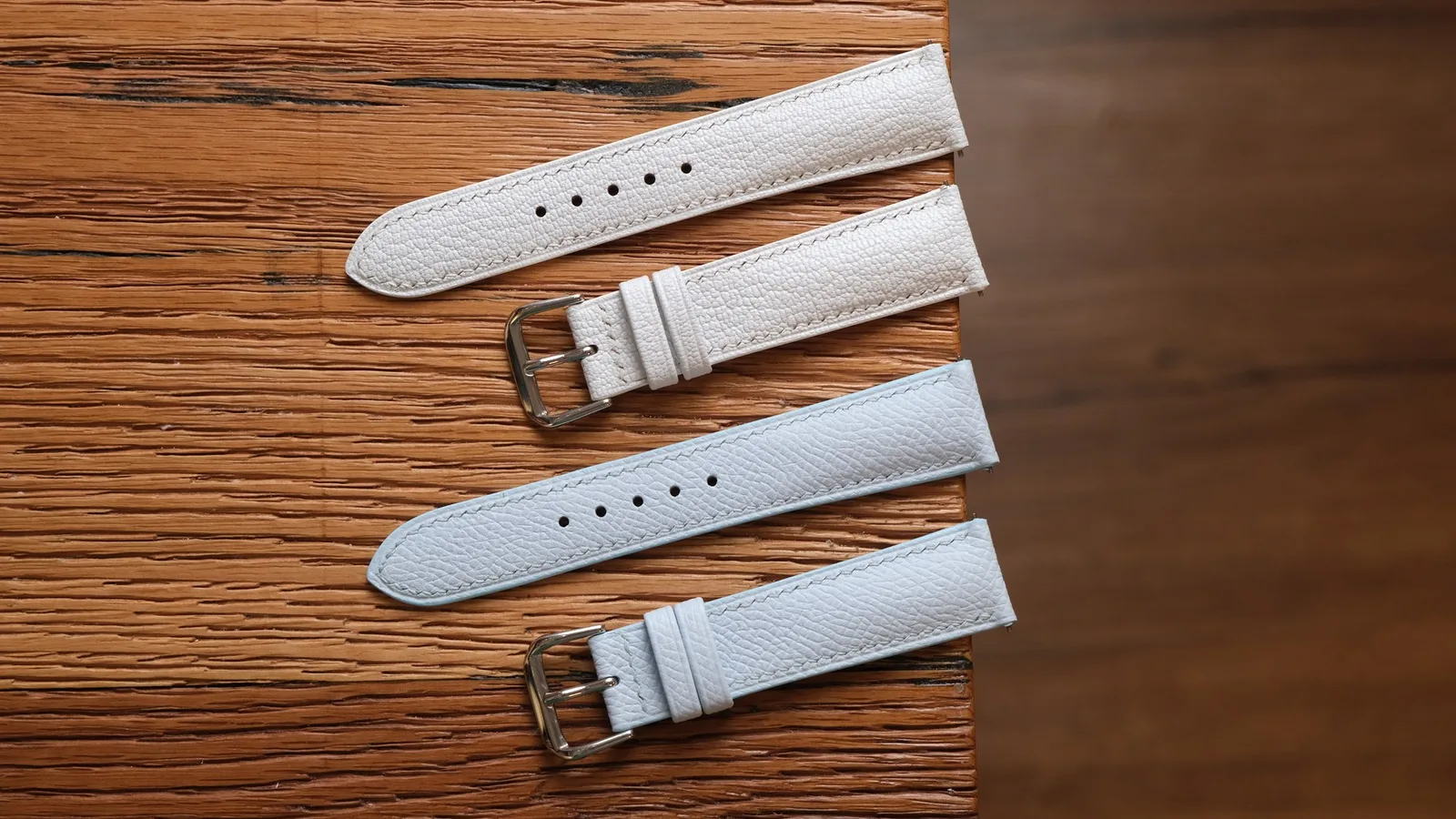 Ảnh Studio Dây đồng hồ da bò Epsom và Togo may thủ công - Koi Leather