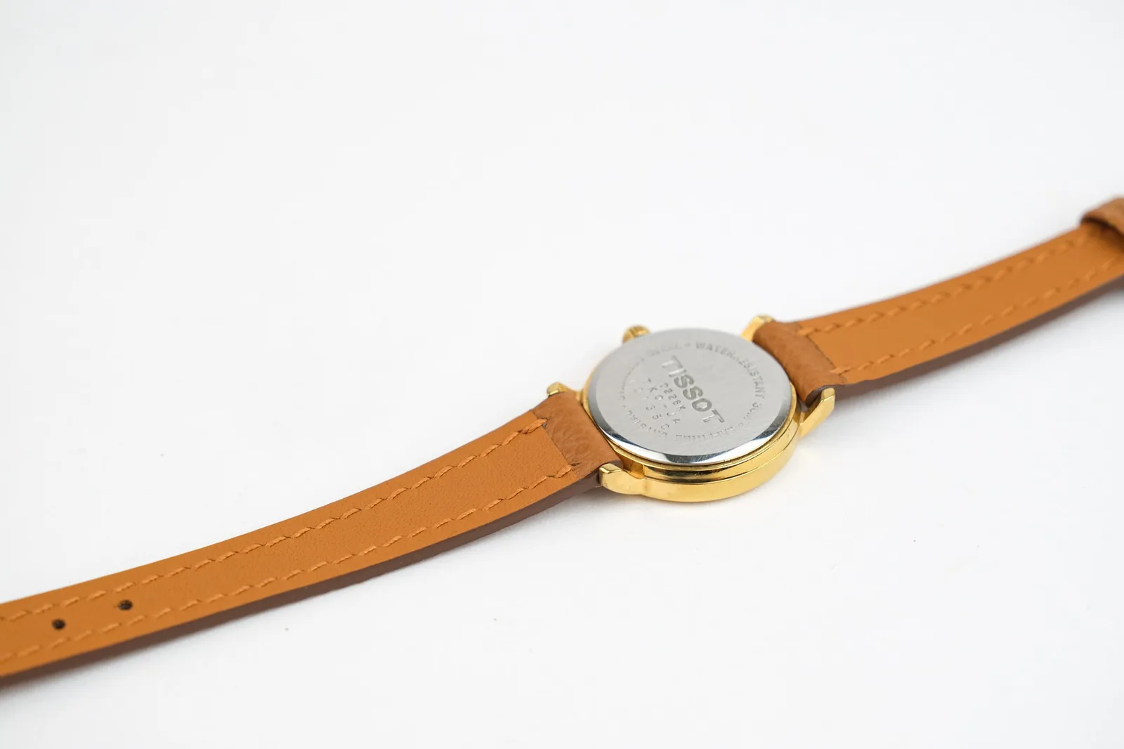 Ảnh Studio Dây đồng hồ nữ da Epsom màu nâu vàng cho Tissot - Koi Leather