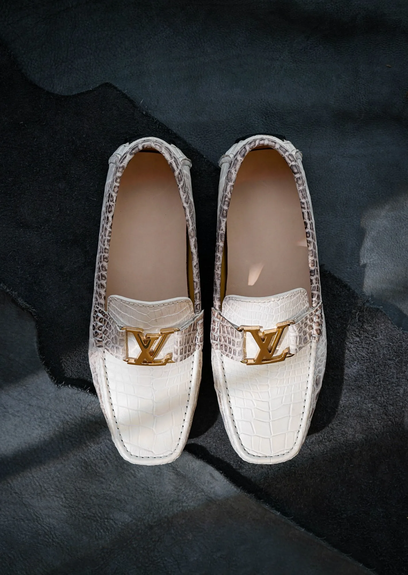 Ảnh Studio Giày lười da cá sấu Himalaya quai kim loại - Koi Leather