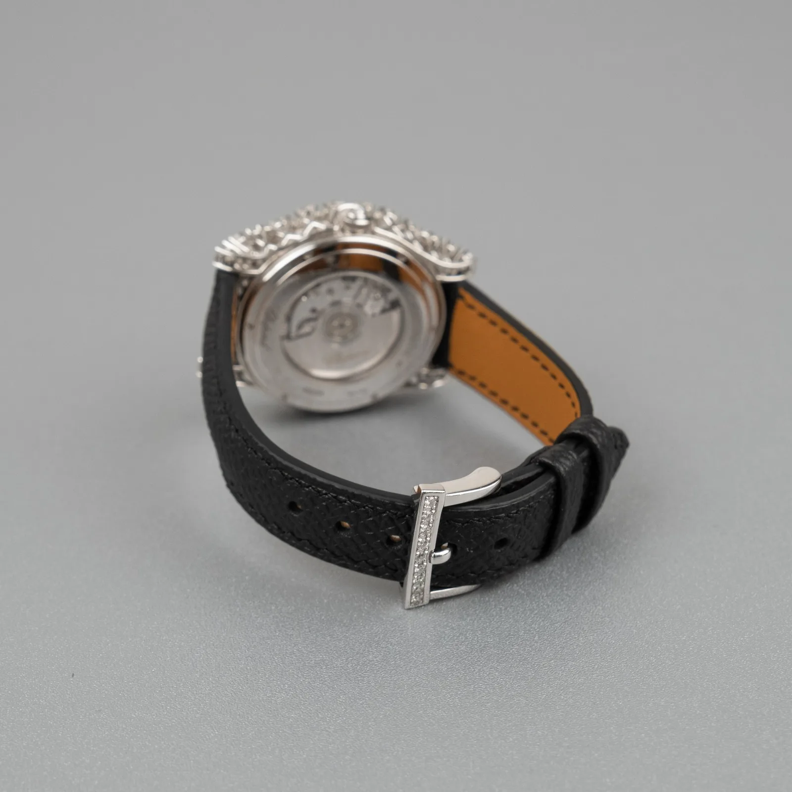 Ảnh Studio Dây đồng hồ da Epsom màu đen cho Chopard - Koi Leather