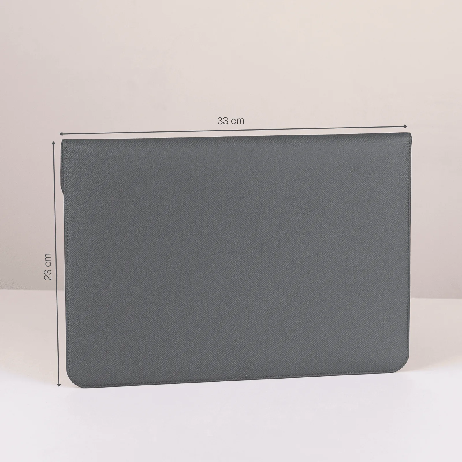 Bao da Macbook, Laptop - Da Bê Epsom - Xám - Hình 5