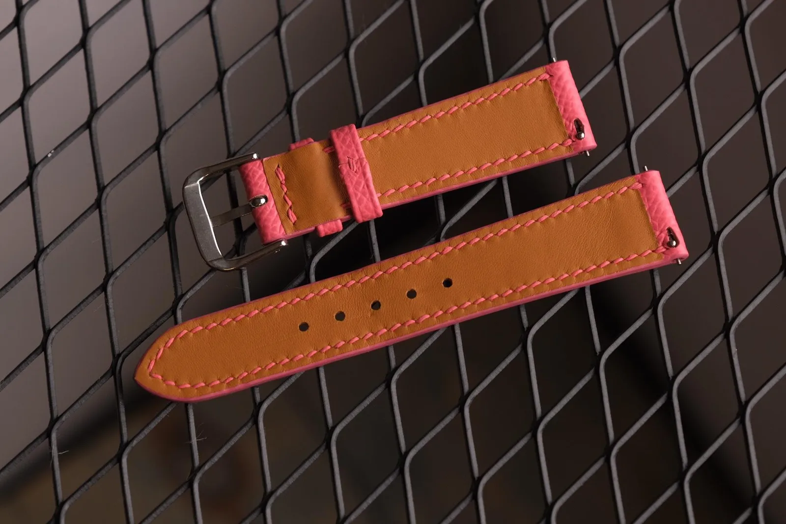 Dây Da Đồng Hồ - Da Epsom - Pink - Hình 2