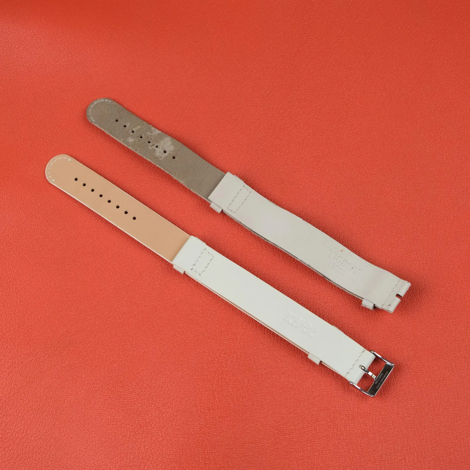 Dây Da Đồng Hồ Da Bò Swift Trắng Handmade