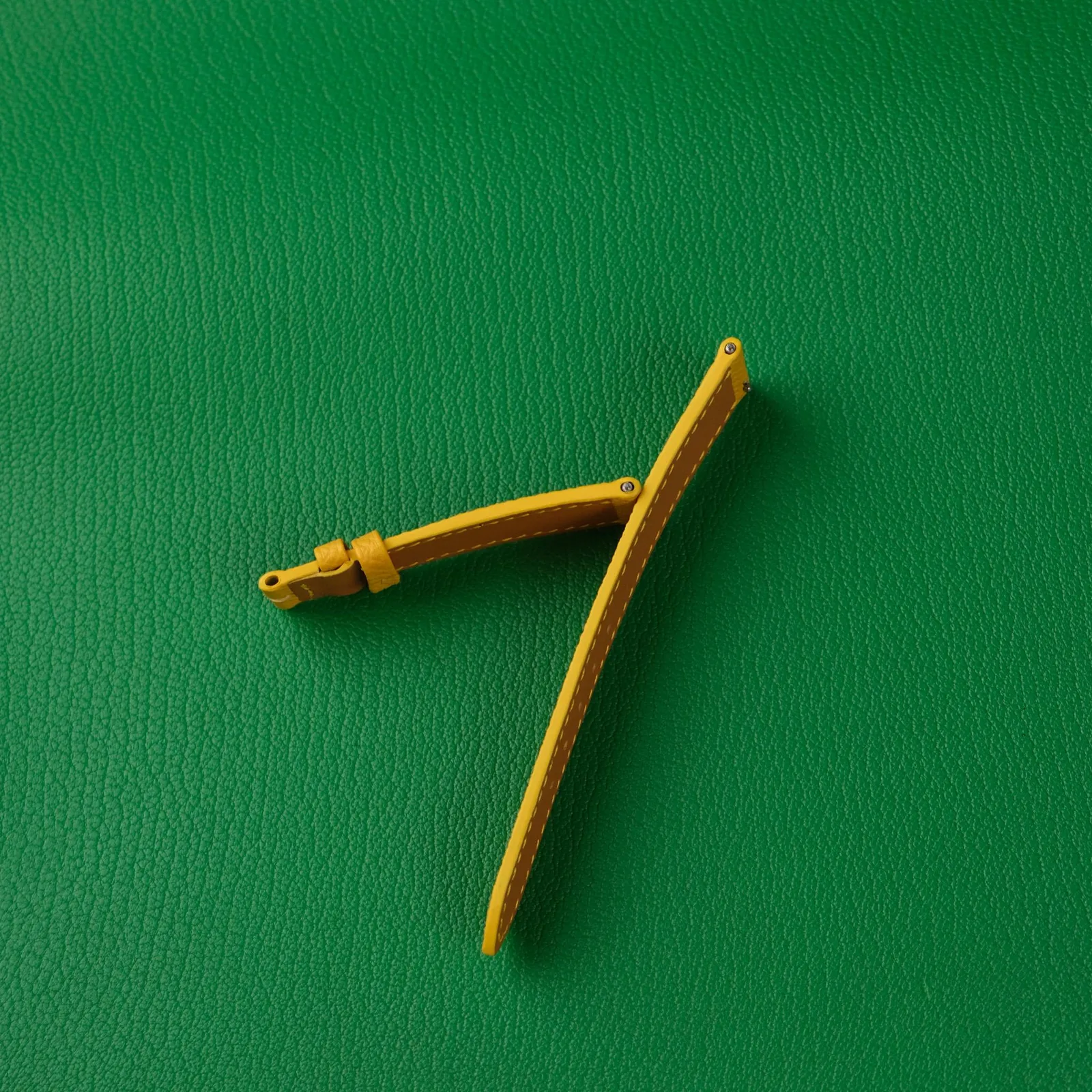 Dây Da Đồng Hồ Da Epsom Vàng Jaune Ambre Handmade