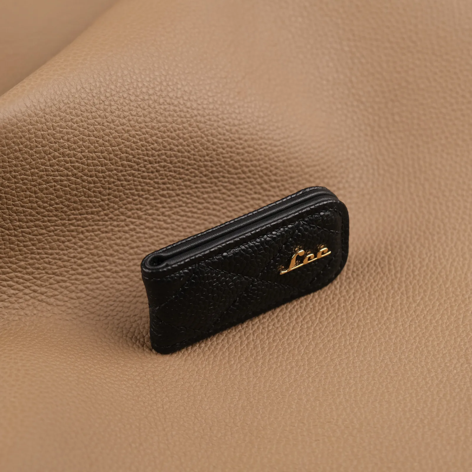Kẹp Tiền Money Clip - Da Caviar - Black - Hình 7