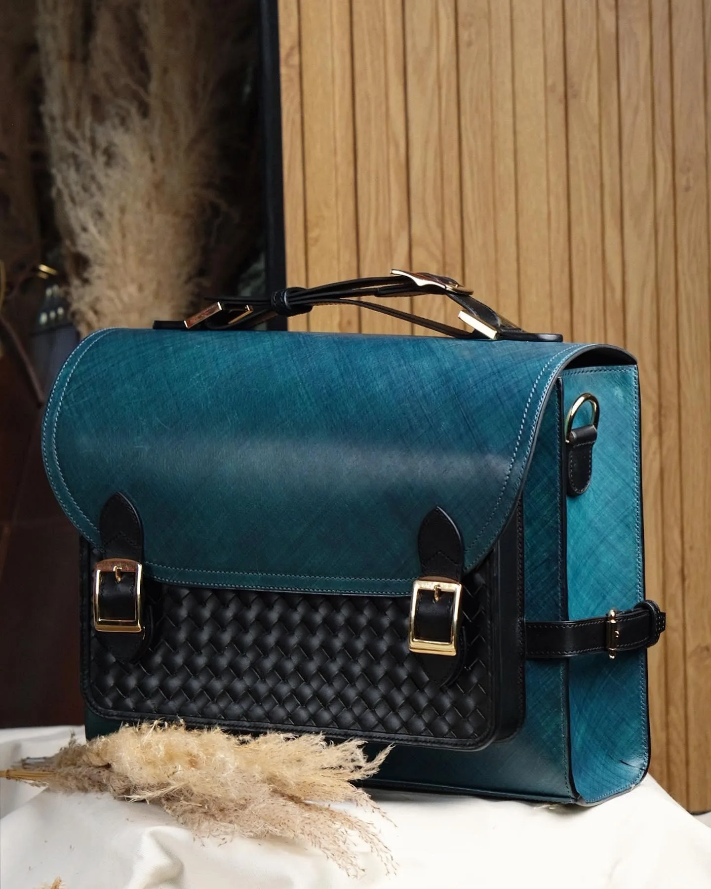 Oppa Bag - Da Bò Ý - Goldenrod x SaddleBrown - Hình 5
