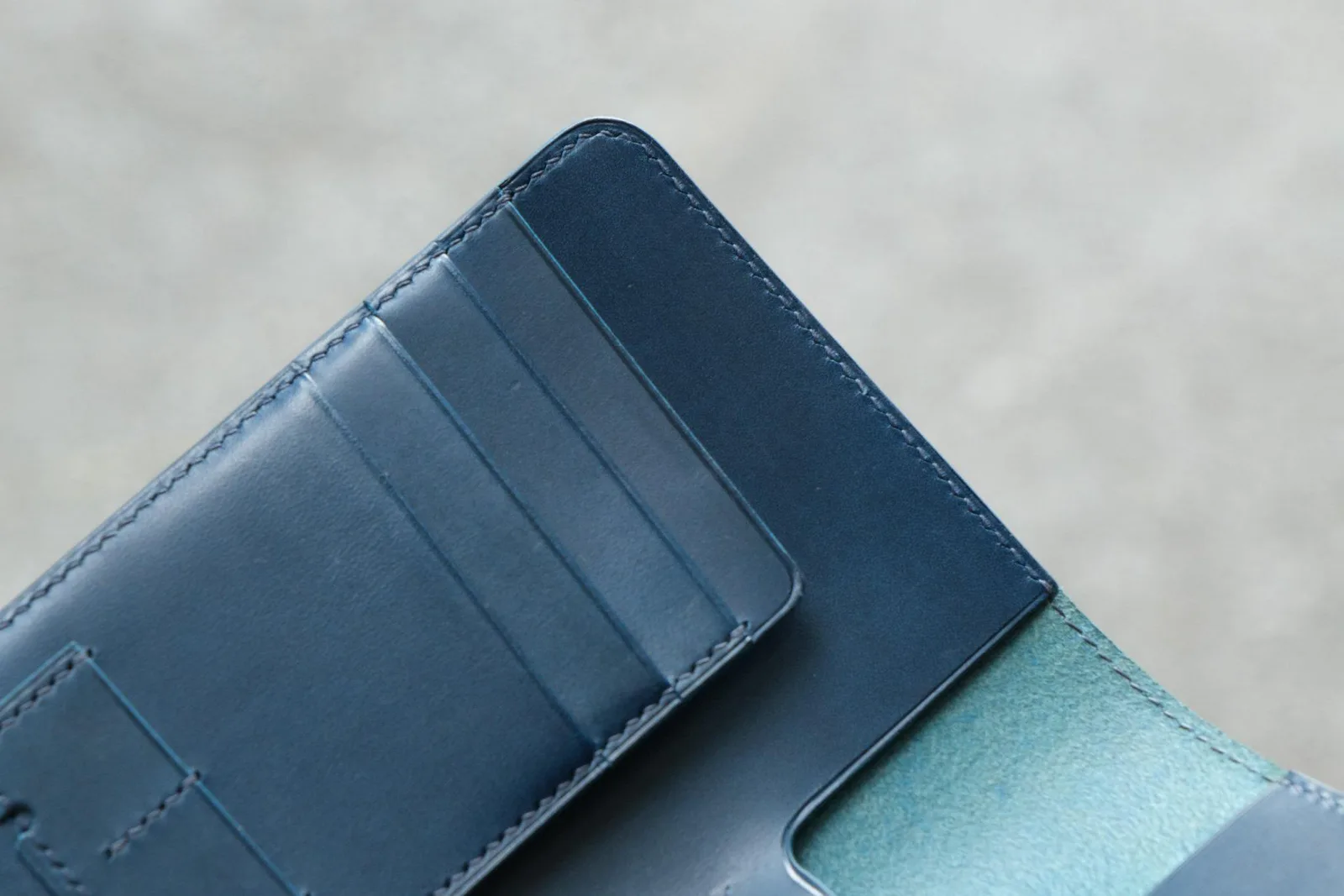 Passport Cover - Da Butero - Navy x DarkCyan - Hình 5
