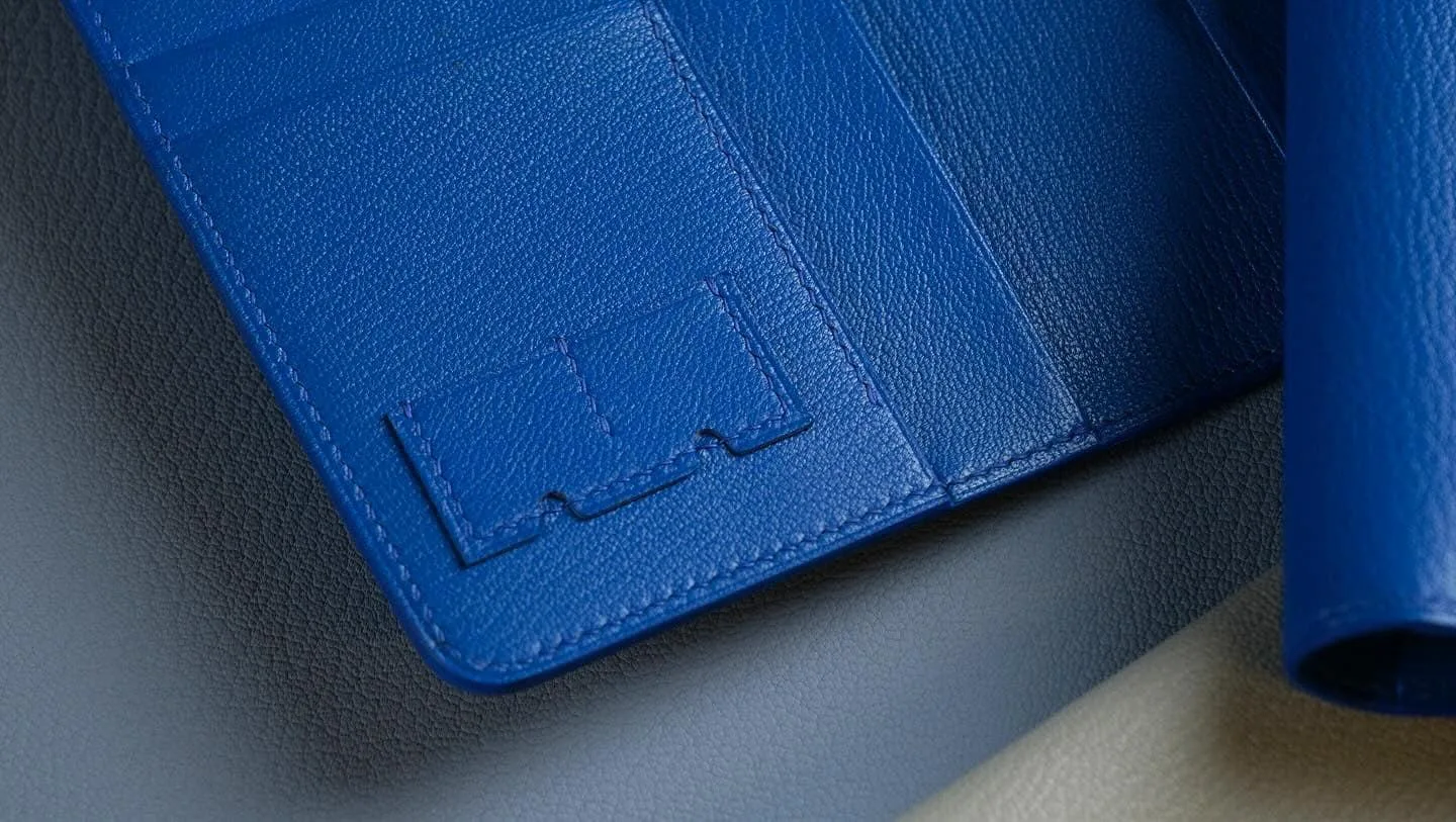 Passport Cover - Da Dê Alran - Blue - Hình 4