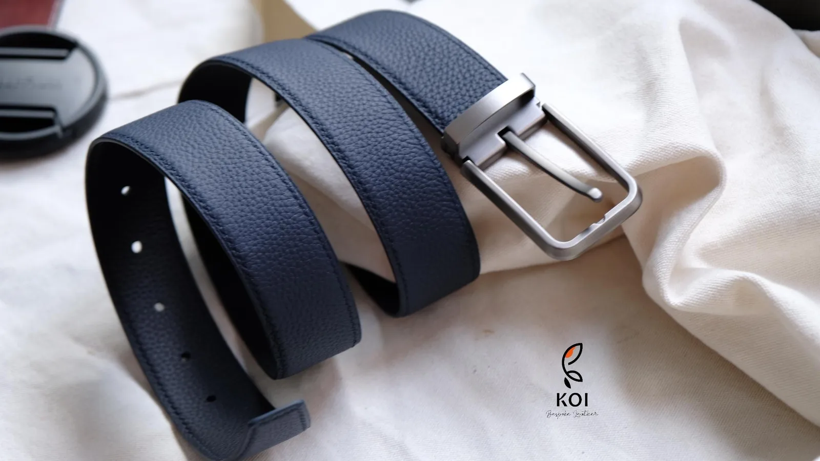Thắt Lưng Da Nam - Da Togo - MidnightBlue - Hình 10