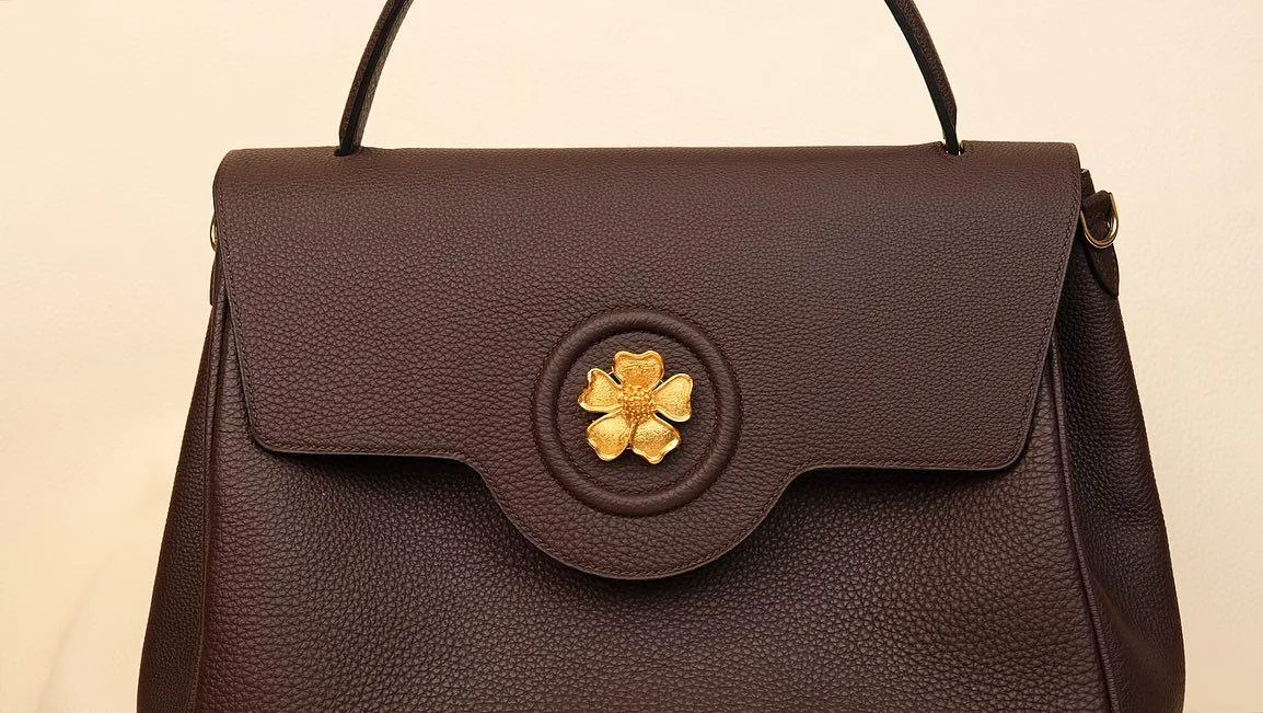 Top Handle Bag - Da Bê Togo - Brown - Hình 2