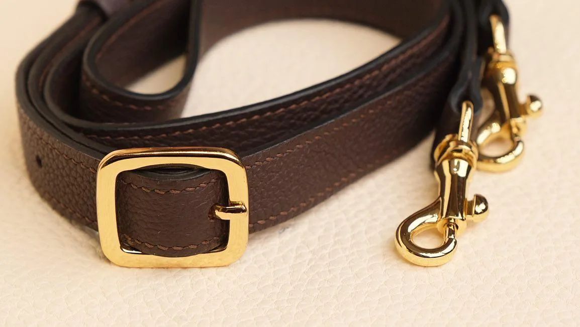 Top Handle Bag - Da Bê Togo - Brown - Hình 5