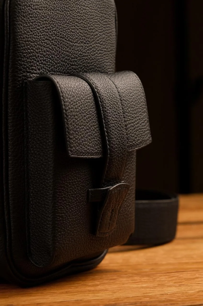 Milano Bag - Da Togo - Black - Gray - Pink - Brown - Hình 6