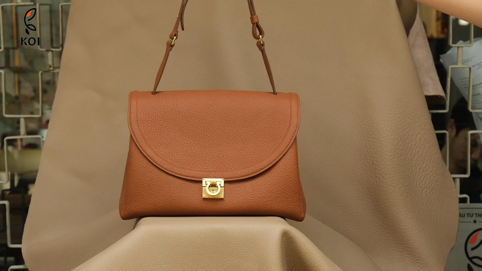 Handle Bag - Da Clemence - DarkGoldenrod - Hình 3