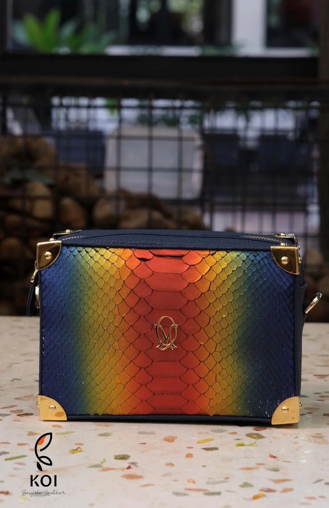 Kobo Bag - Da Trăn - Red x Yellow x Green x Blue - Hình 2