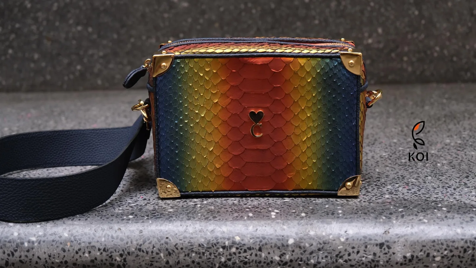 Kobo Bag - Da Trăn - Red x Yellow x Green x Blue - Hình 4
