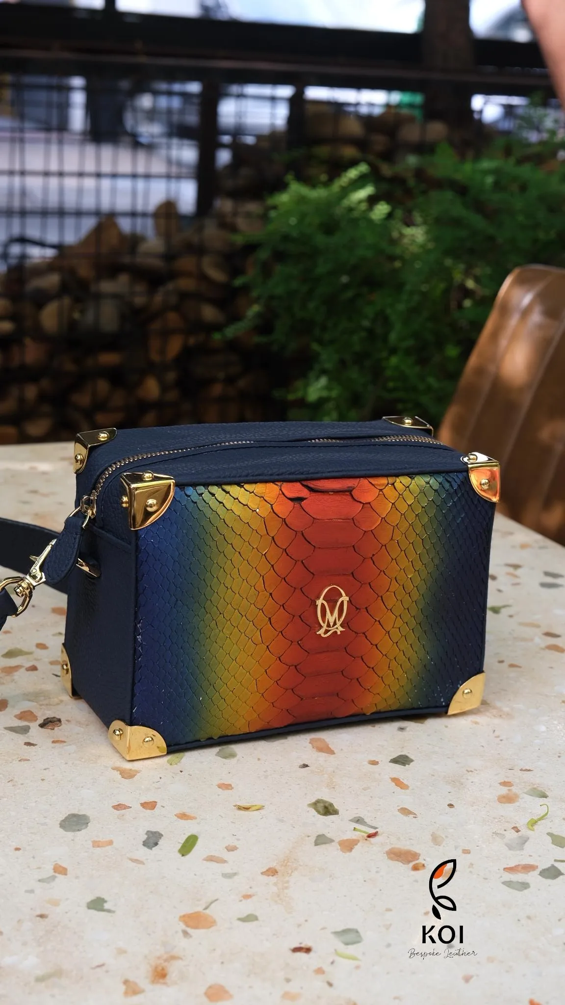 Kobo Bag - Da Trăn - Red x Yellow x Green x Blue - Hình 5