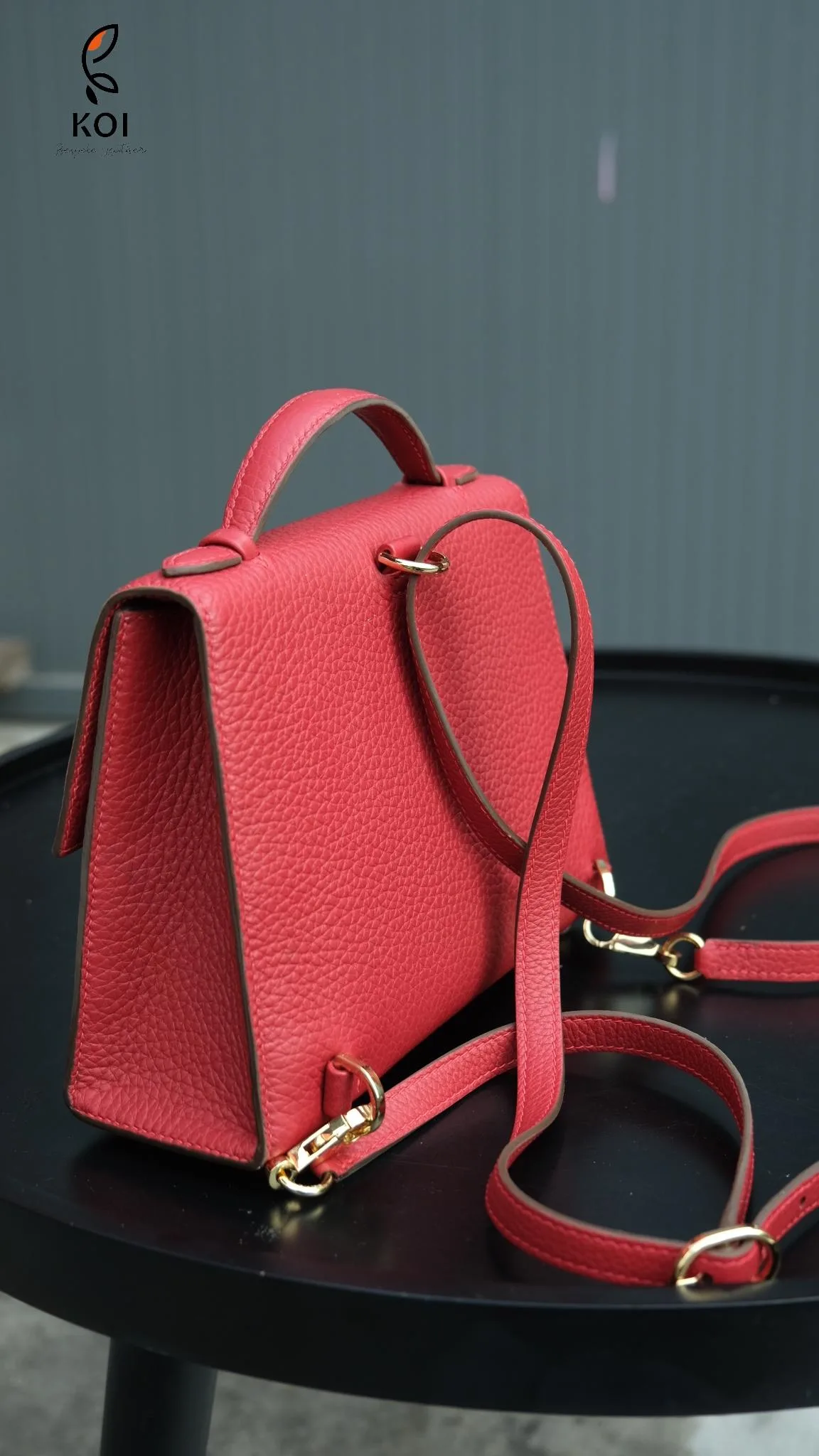 Balo Da Nữ - Da Clemence - Red - Hình 5