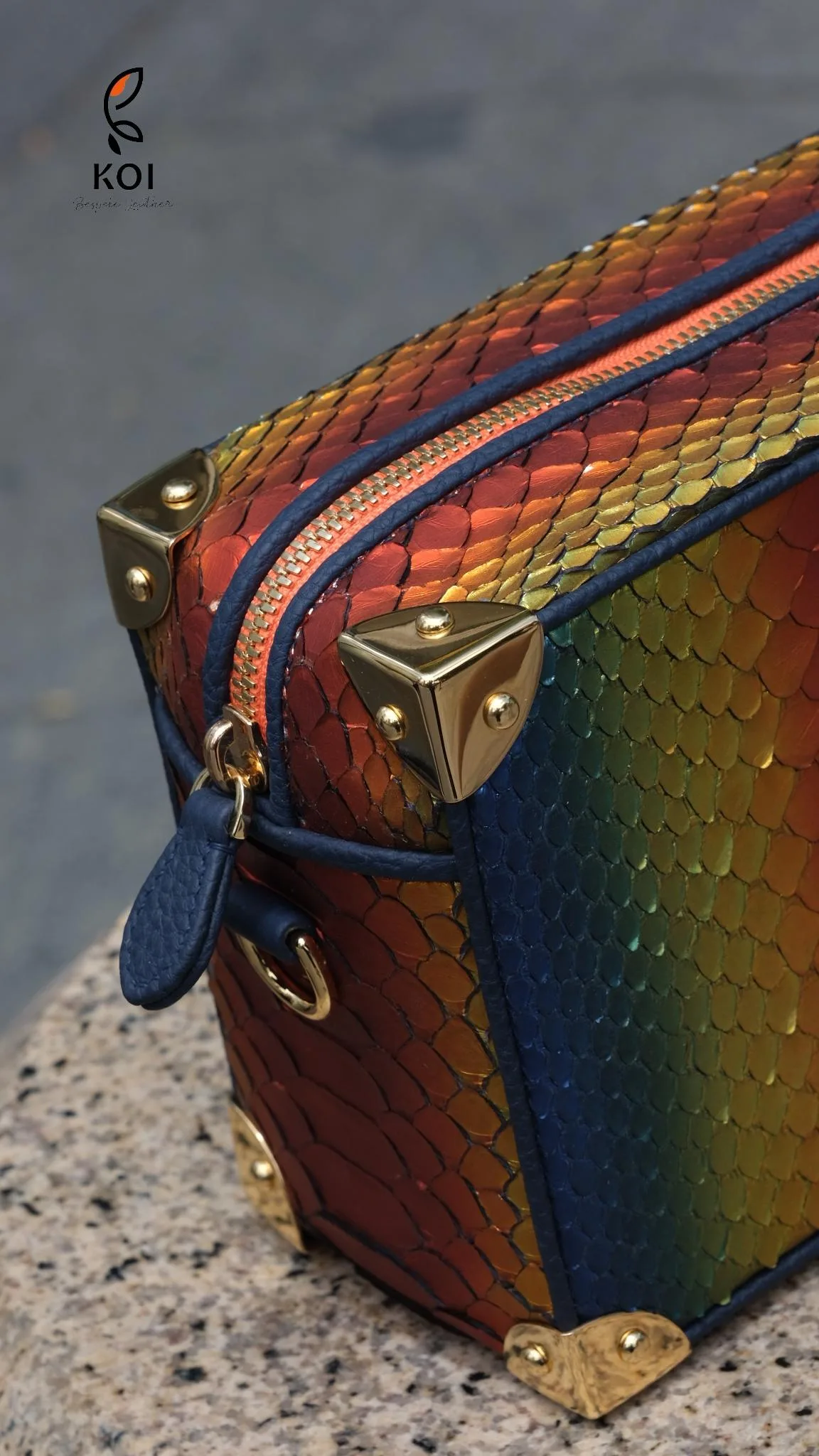 Kobo Bag - Da Trăn - Red x Yellow x Green x Blue - Hình 8