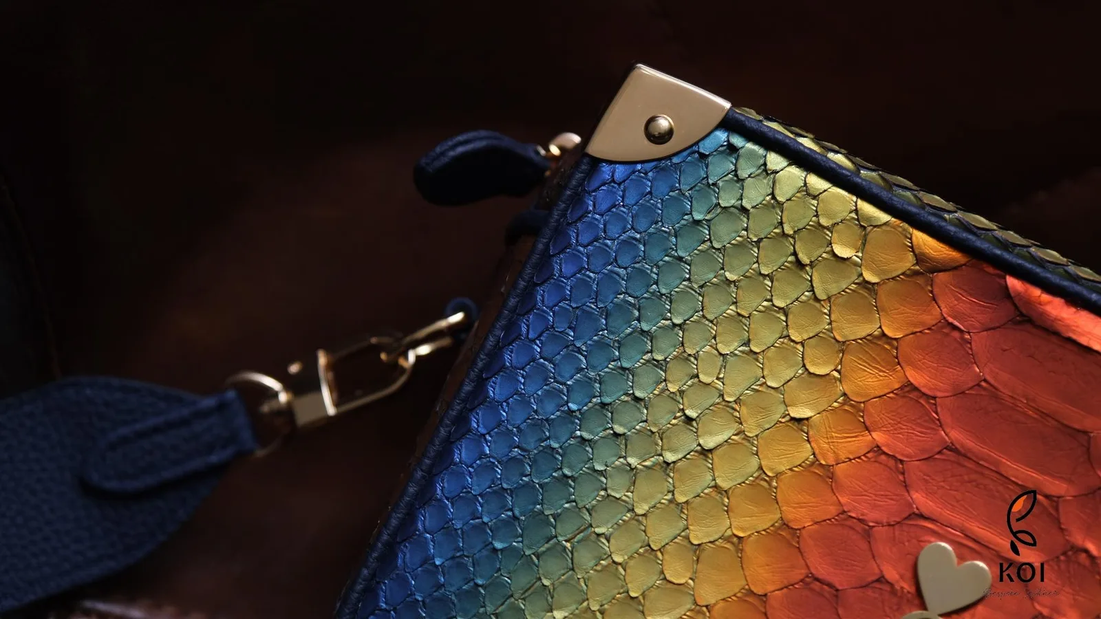 Kobo Bag - Da Trăn - Red x Yellow x Green x Blue - Hình 10
