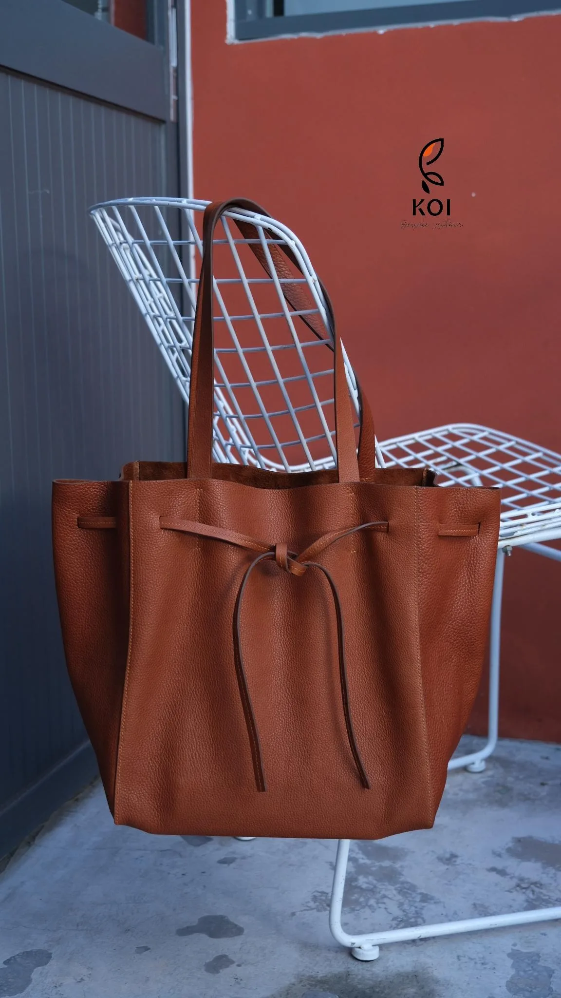 Tote Bag - Da Togo - SaddleBrown - Hình 2