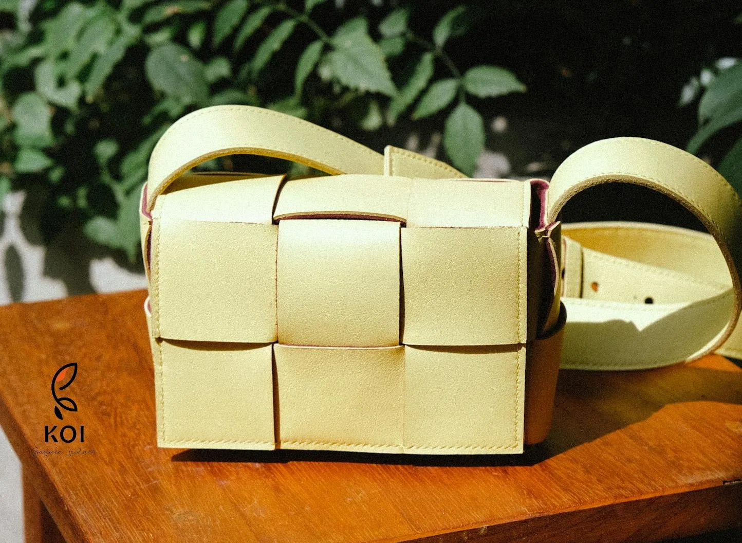Woven Bag - Da Bê Swift - Black, Yellow, Orange, Brown - Hình 8