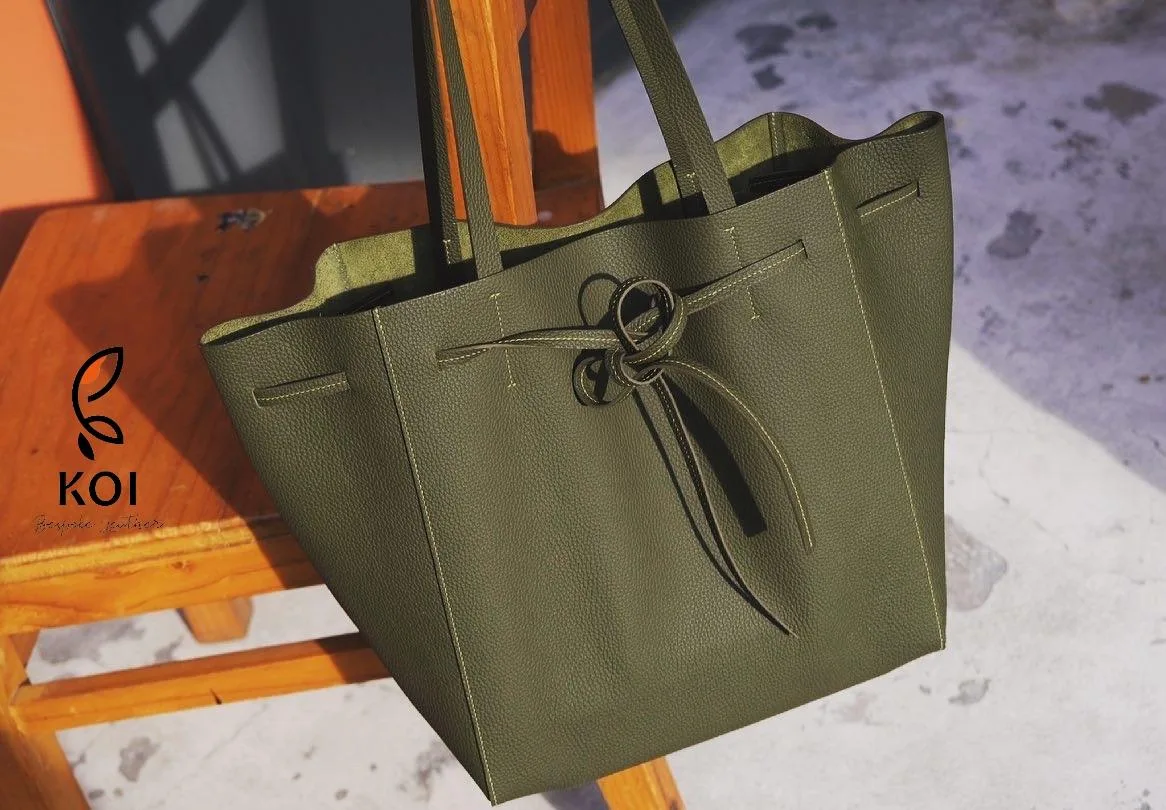 Tote Bag - Da Togo - SaddleBrown - Hình 8