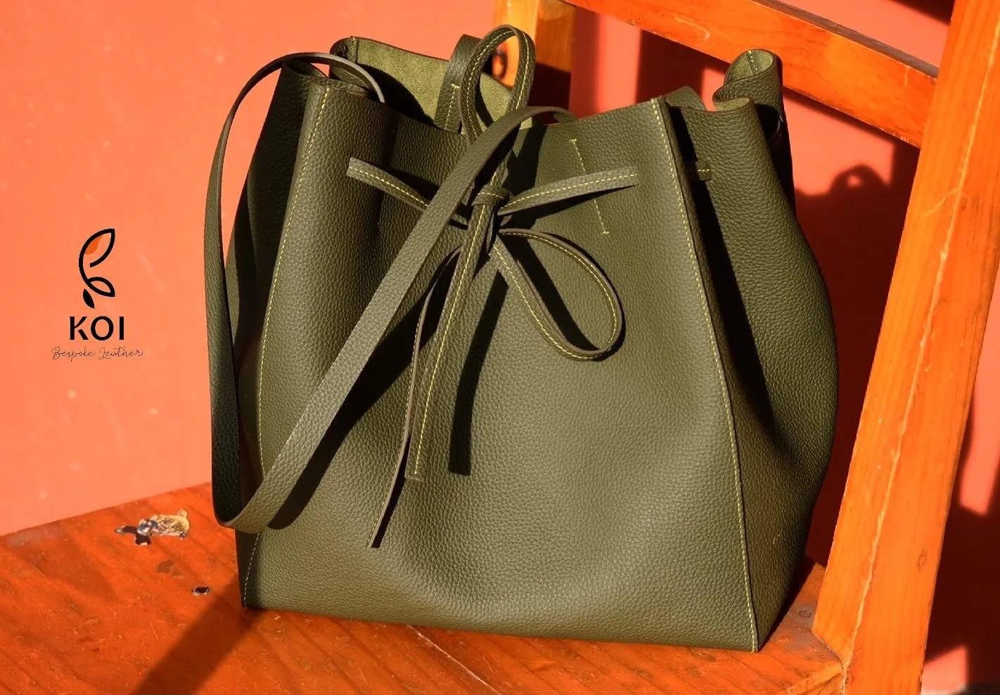 Tote Bag - Da Togo - SaddleBrown - Hình 10