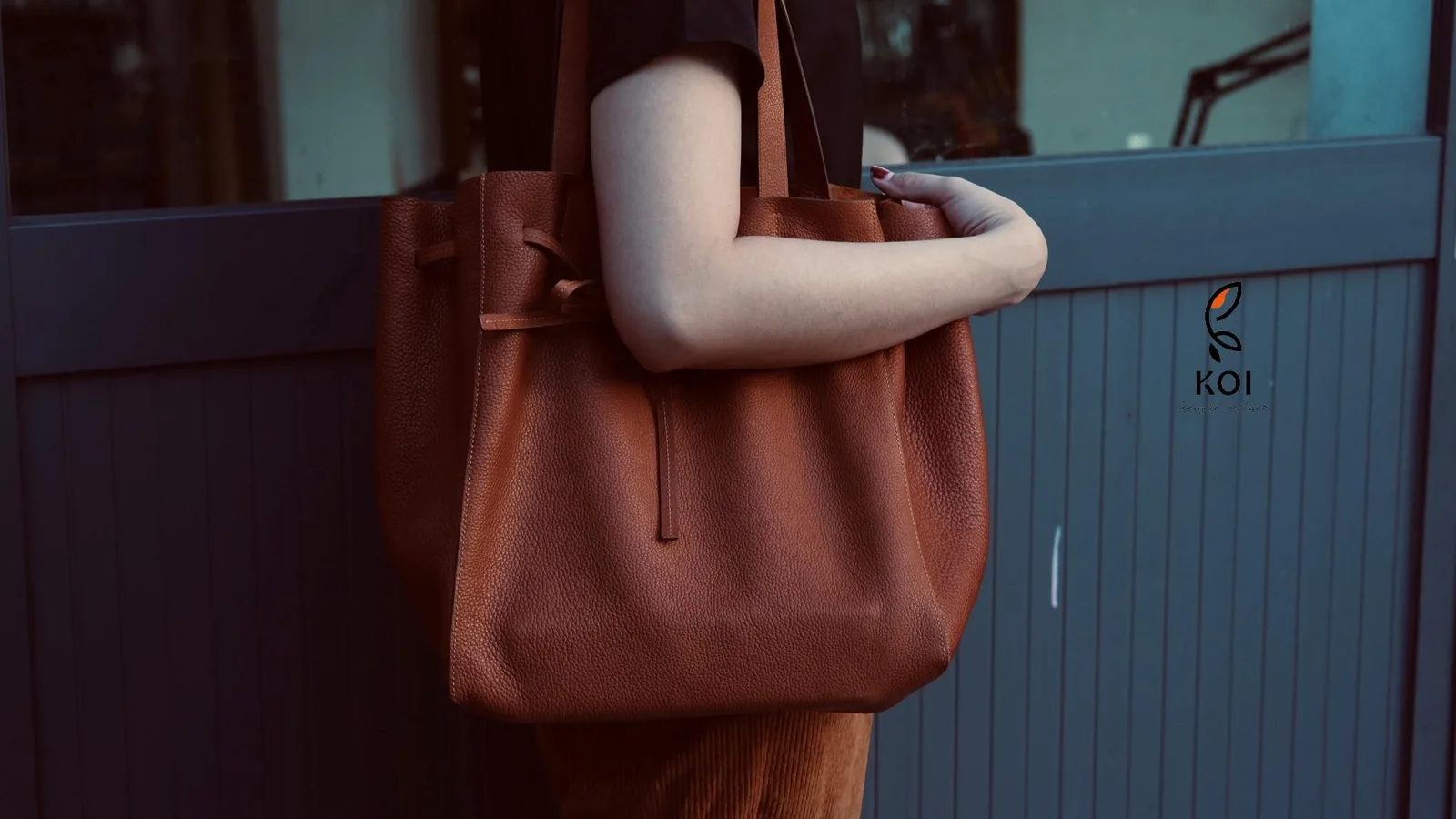 Tote Bag - Da Togo - SaddleBrown - Hình 3