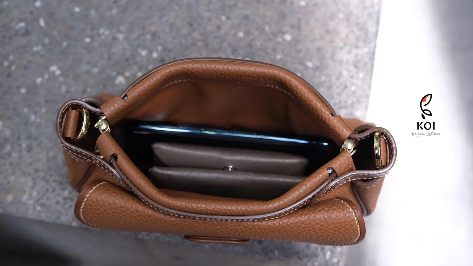Mettique Bag - Da Togo - Brown - Hình 6