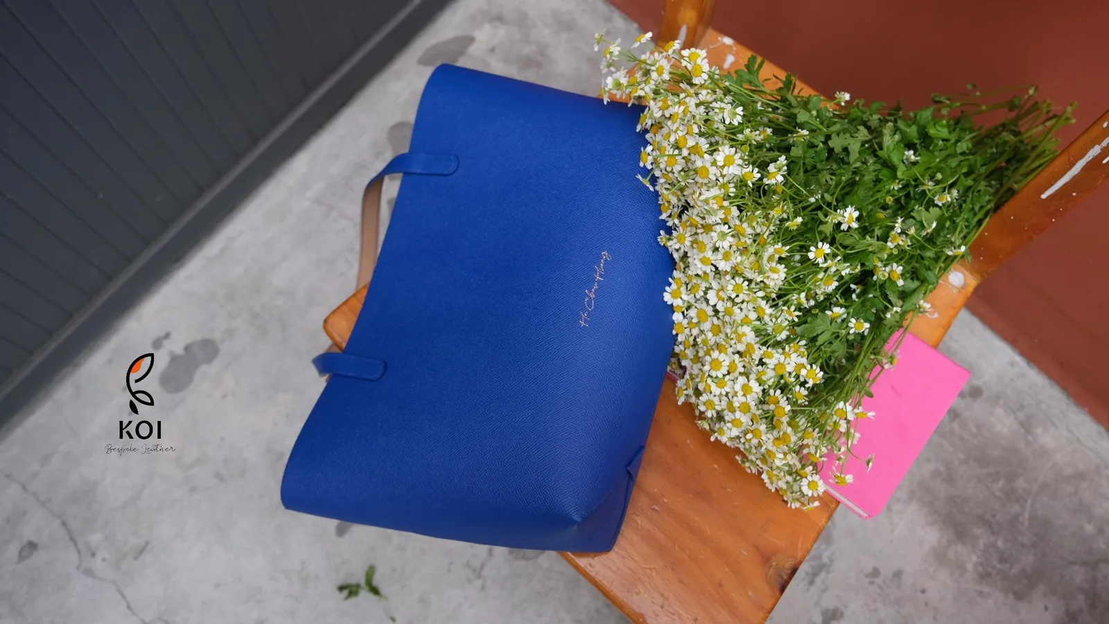 Tote Bag - Da Epsom - Blue - Hình 6