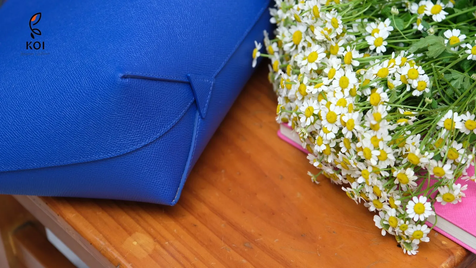 Tote Bag - Da Epsom - Blue - Hình 4