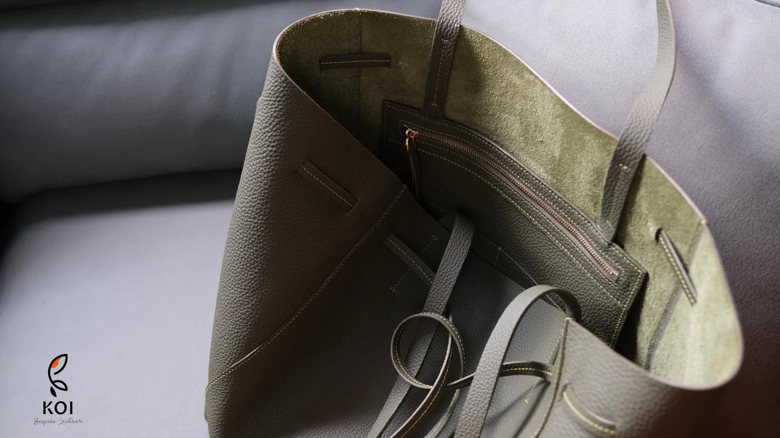 Tote Bag - Da Togo - SaddleBrown - Hình 11